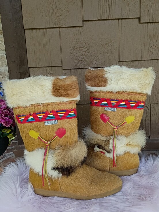 Tecnica Shoes - Tecnica Southwestern Apres Ski Goat Hair Fur Winter Snow Boots Made in Italy 42
